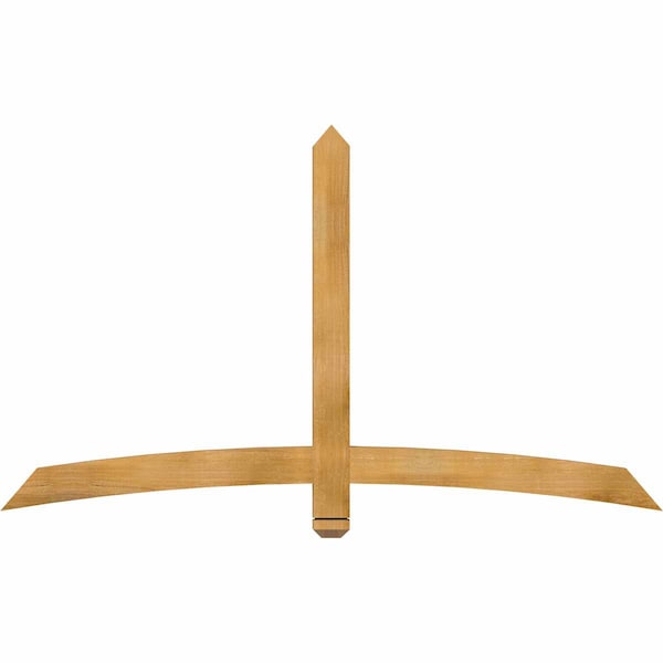 Ekena Millwork Bellingham Rough Sawn Timber Gable Bracket, Western Red Cedar, 72"W x 42"H x 2"D x 4"F, 14/12 Pitch GBW072X42X0204BEL00RWR - main